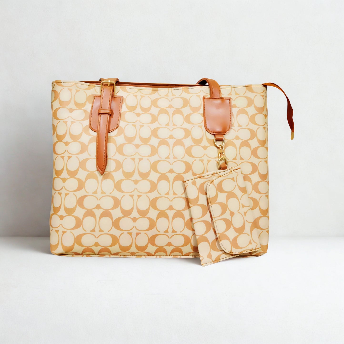 "Spacious Tote with Mini Pouch"