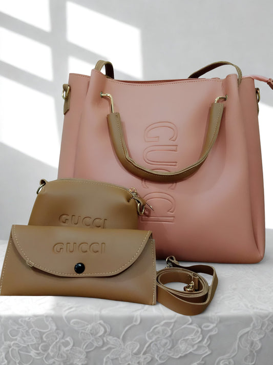 Large Tote Handbag with 2 Mini Pouch