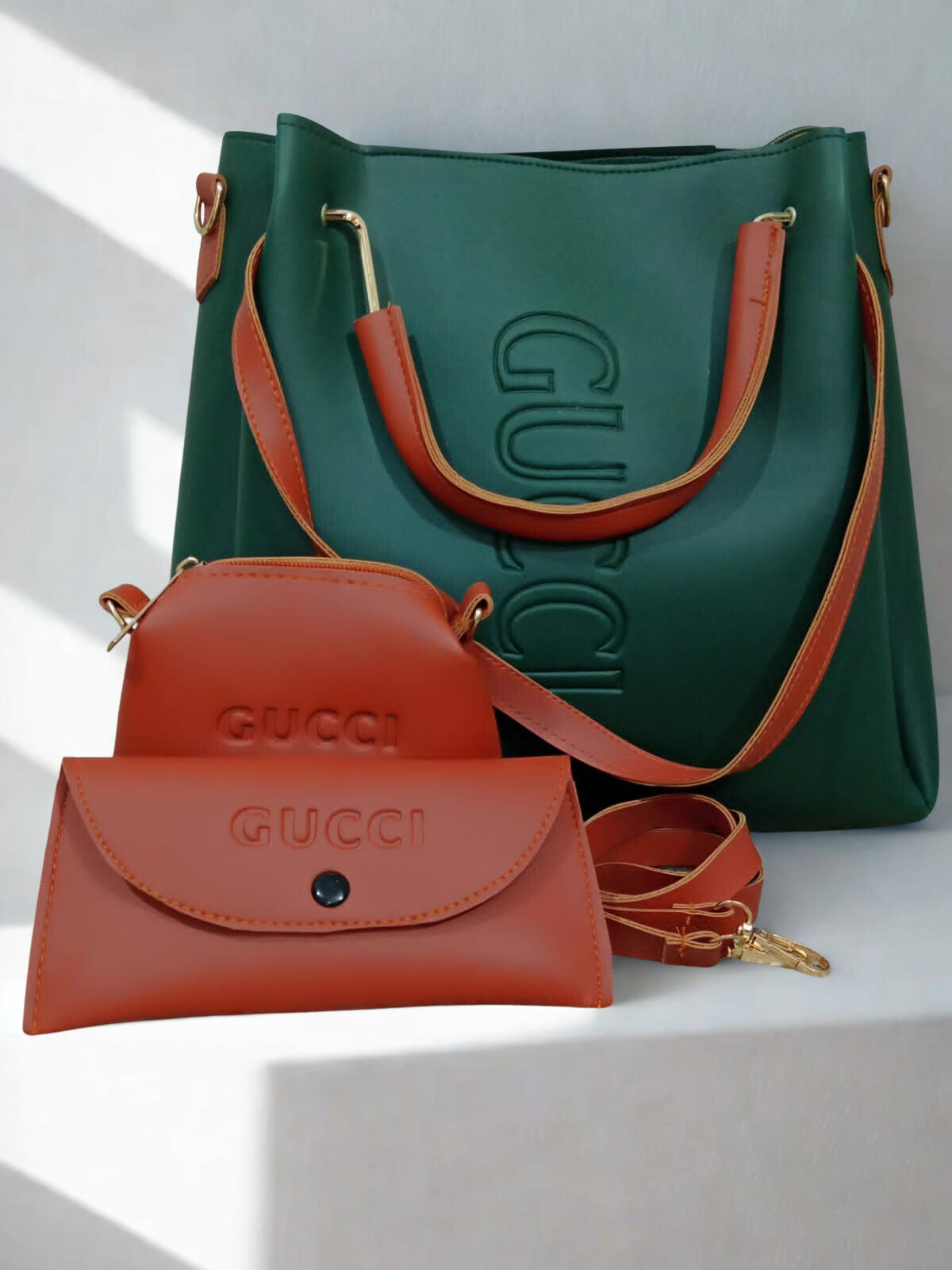 Large Tote Handbag with 2 Mini Pouch