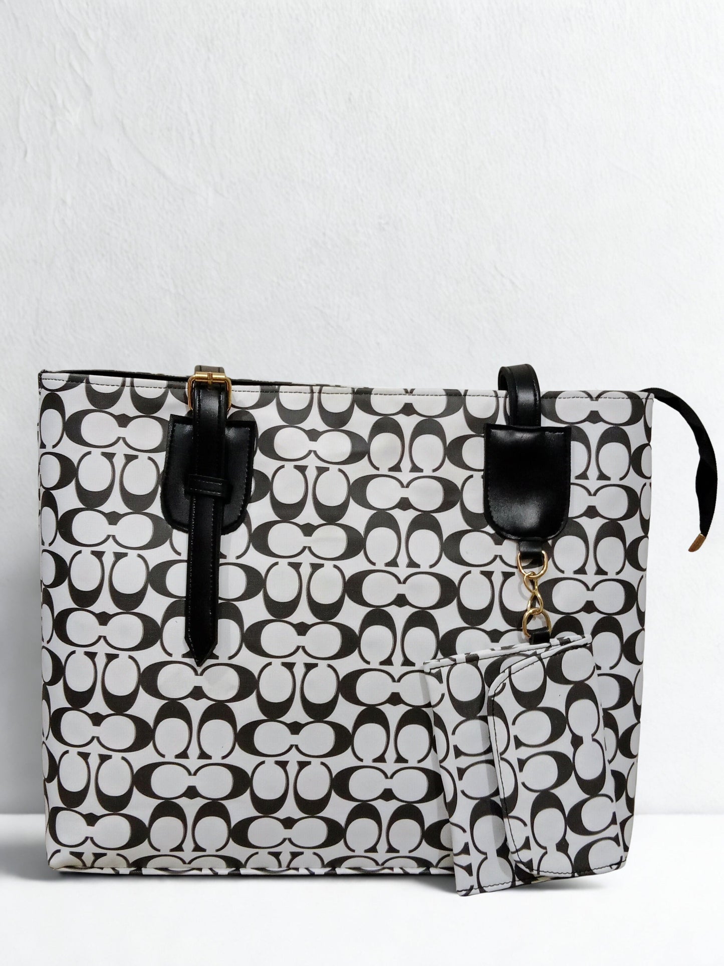 "Spacious Tote with Mini Pouch"