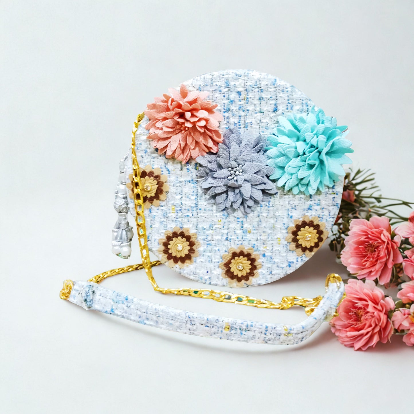 "Fancy Circle Shoulder Bag"